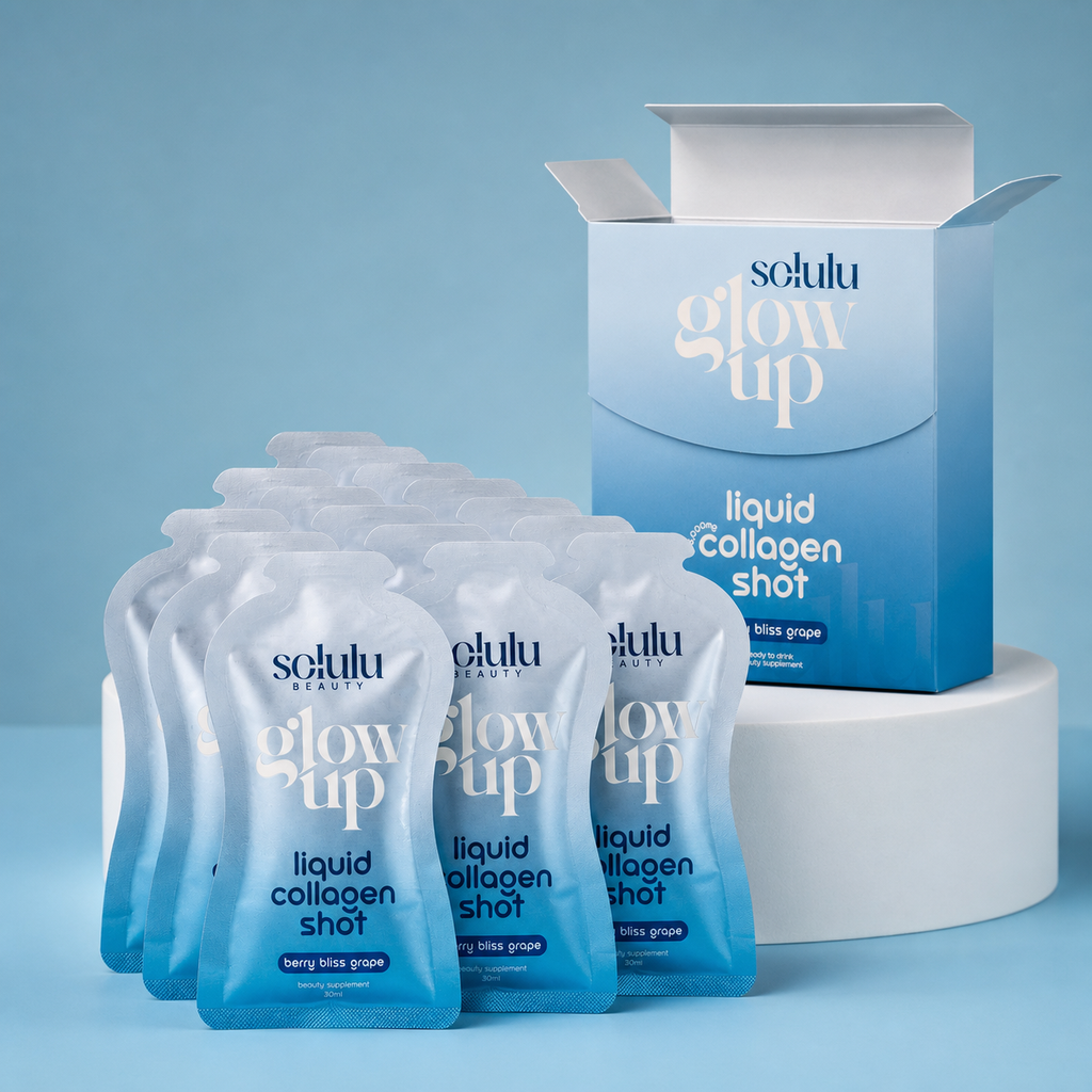 Solulu Glow Up Liquid Collagen Shot + Oral Sunblock